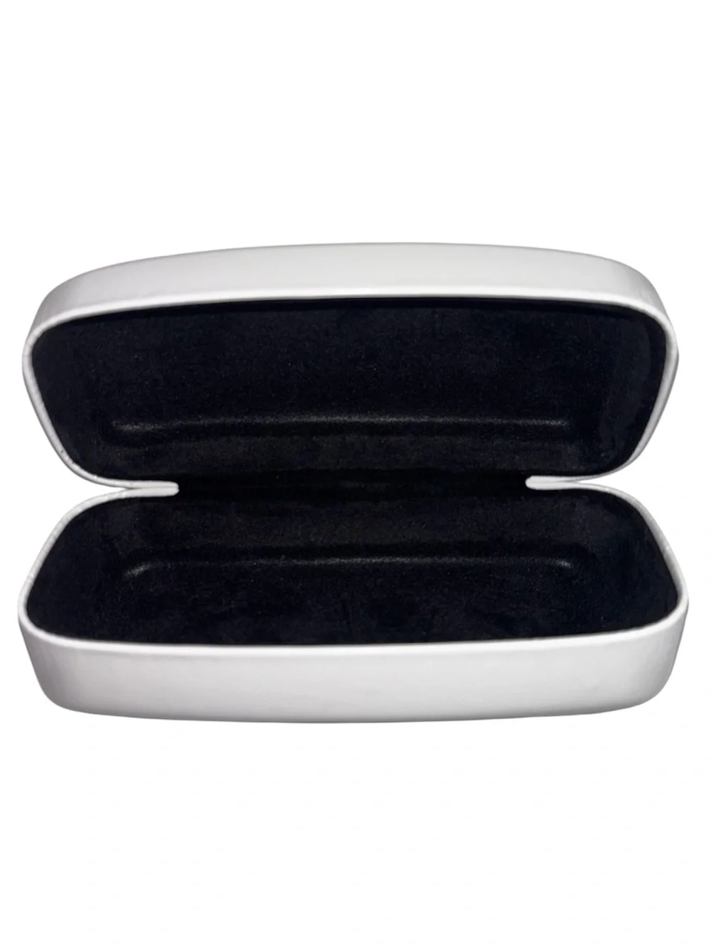 Nine West Hard Shell Sunglasses Case Glossy White with Black Velvet Interior